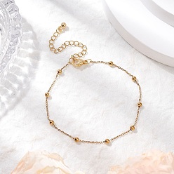 Золотой 304 из нержавеющей стали Кабельные зажимы браслеты, золотые, 7-3/8 дюйм (18.7 см)