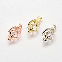 (52) Непрозрачная лаванда Латунные диффузор Locket подвески, подвески для клеток, слеза, без кадмия и без свинца, разноцветные, 22x11x10 мм, отверстия: 2x4 mm, Внутренний размер: 11x12 mm