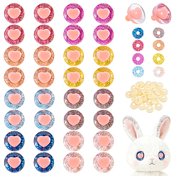 Misty Rose DIY Doll Eye Making Kits, with PP Safty Eye, Pads and Gaskets, Misty Rose, 25x25mm