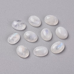 Rainbow Moonstone Natural Rainbow Moonstone Cabochons, Oval, 9x7x3mm