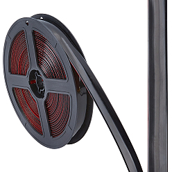 Черный 1 рулон 6м ПВХ пластиковая кромочная лента, клейкая отделка шпоном для стола своими руками, кабинет, мебель, декоративная отделка, чёрные, 15~15.5x1.5 мм