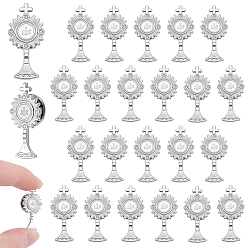 Platinum 25Pcs JHS Monstrance Enamel Pins, Alloy Lapel Pin Backs for Backpack Clothes, Platinum, 26.5x13mm