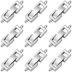 Платина 10шт. стойка с покрытием из латуни застежки для часового браслета, долговечный, платина, 22x7x4 мм, отверстие : 1.6 мм