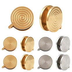 (52) Непрозрачная лаванда 16шт. 2 цвета 304 серьги-манжеты из нержавеющей стали Vortex, украшения в стиле панк для мужчин и женщин, разноцветные, 11x11.5x17 мм, 8 шт / цвет