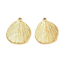 Золотой 304 подвески из нержавеющей стали, шарм из ракушек, золотые, 18.5x16.5x2 мм, отверстие : 1.4 мм