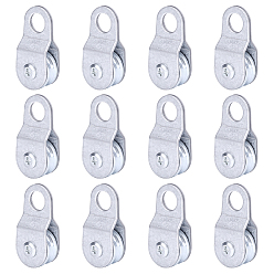 Platinum Alloy Cable Pulley Block for Wire Rope, Single Pulley Wheel Bearing Inside, Platinum, 61x28x25mm, Hole: 14mm