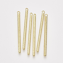 Light Gold Alloy Big Pendants, Stick, Light Gold, 53.5x4x2.5mm, Hole: 2mm