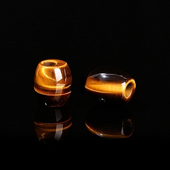 Тигровый глаз Натуральный тигровый глаз бусины с большим отверстием, Европейский бисером, 18x16 мм, отверстие : 6 мм