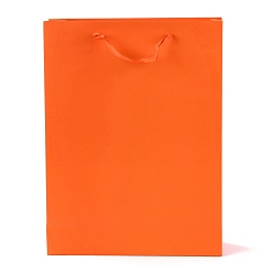 Оранжево-Красный Прямоугольные бумажные пакеты, с ручками, для подарочных пакетов и сумок, оранжево-красный, 40x30x0.6 см
