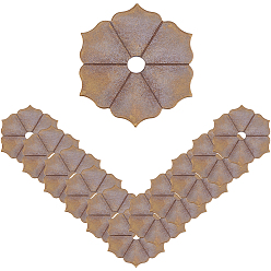 Античная Бронза 12шт. латунные шайбы для ручек, цветок, для мебельной фурнитуры, античная бронза, 45x39.5x1 мм, отверстие : 6 мм