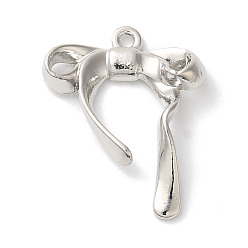 Платина Стойки подвески обшивки сплава, без кадмия, без никеля и без свинца, бантом, платина, 25x20x5 мм, отверстие : 1.6 мм