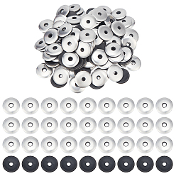 Stainless Steel Color 140Pcs Stainless Steel Screw Spacer, Flat Round, Stainless Steel Color, 25x4mm