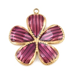 Камелия 304 подвески из нержавеющей стали, с эмалью, , золотые, камелия, 34x31.5x3 мм, отверстие : 2.2 мм