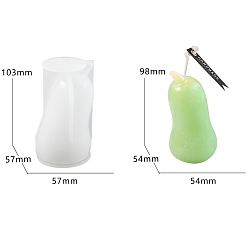 Белый Тыква силиконовые формы свечи формы, для изготовления свечей для ароматерапии, белые, 56x103 мм