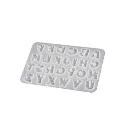 Letter Силиконовые формы для подвесок пищевого класса своими руками, формы для литья смолы, белые, буквы, 97x150x5 мм