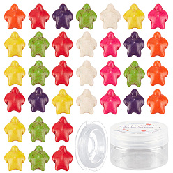 (52) Непрозрачная лаванда Наборы для самостоятельного изготовления браслетов из бисера черепаха, в том числе крашеные бусины из синтетической бирюзы и 10 эластичную нить для бисероплетения m., разноцветные, 15x12x6 мм, отверстие : 1 мм, 100 шт / коробка