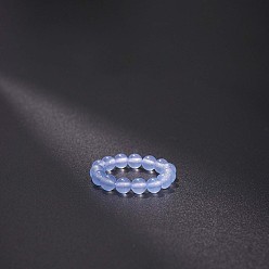 Другие Нефриты Эластичные кольца из натурального нефрита, круглые, бусины : 4 мм, внутренний диаметр: регулируемый