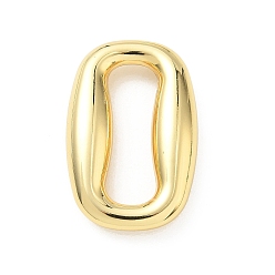 Oval Латунные подвески, реальный 18 k позолоченный, овальные амулеты, 35.5x23x7.5 мм, Внутренние размеры: 26.5x9 mm