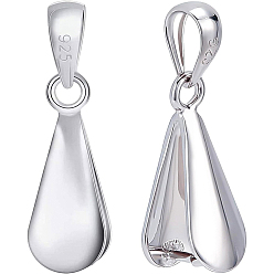 Платина Антикоррозийное родиевое покрытие 925 подвески из стерлингового серебра, ледоруб и щепотку поручительств, платина, 18.4x5.2 мм, отверстие : 3.5x4 мм, штифты : 0.8 мм