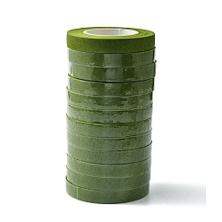 Цвет Оливы Изоляционная лента, ленточная текстурированная бумага, для покраски, связывание листьев и цветов, оливковый, 1.2 см, 30 ярдов / ролл, 12 рулонов / набор