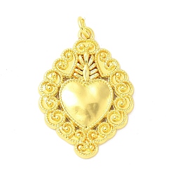 Настоящее золото 18K Подвески из сплава , святое сердце, долговечный, без кадмия и без свинца, стойки покрытие, с целью перехода в кольце, реальный 18 k позолоченный, 35x24x3 мм, отверстие : 5 мм