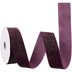 Серо-розавый 1 рулон блестящей односторонней бархатной ленты, полиэфирная лента с металлическим шнуром, для аксессуаров для одежды, увядшая роза, 1-5/8 дюйм (40 мм), около 9.84 ярдов (9 м) / комплект