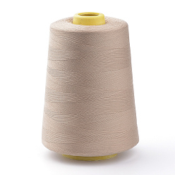 Wheat Polyester Sewing Thread Cords, For Cloth or DIY Craft, Wheat, 0.1mm, about 7000yards/roll