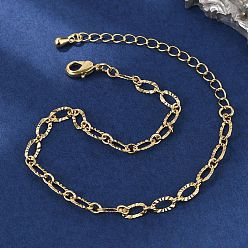 Настоящее золото 18K Латунные кабельные цепные браслеты для женщин и мужчин, стойки покрытие, долговечный, без свинца и без кадмия, реальный 18 k позолоченный, 7-1/4 дюйм (18.4 см)