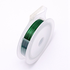 Зеленый Круглая медная проволока, зелёные, 20 датчик, 0.8 мм, около 10 м / рулон