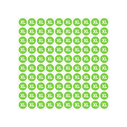 Зеленый газон Самоклеящиеся наклейки из ПВХ (размер xl), этикетки размера одежды, зеленый газон, 160x150 мм, наклейка: 13 мм, 100шт / лист