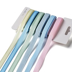 (52) Непрозрачная лаванда 18 ярдов 6 цветов полиэфирной ленты, для поделок своими руками, бантики для волос и украшение подарка, цветовая палитра радуги, разноцветные, 3/8~1/2 дюйм (10~12 мм), около 3 ярдов/цвет