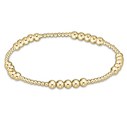 Golden Runde, elastische Armbänder aus Messing im böhmischen Stil, golden, 6.89 Zoll (17.5 cm)