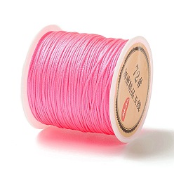 Hot Pink 50 Yards Nylon Chinese Knot Cord, Nylon Jewelry Cord for Jewelry Making, Hot Pink, 0.8mm