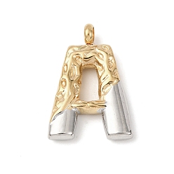 Letter A 304 подвески из нержавеющей стали, письмена, ионное покрытие (ip), буква a, 22x15.5x4 мм, отверстие : 2.5 мм
