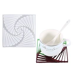 Белый Квадратные силиконовые формы для циновок, формы для подставок из смолы, изготовление изделий из уф-смолы и эпоксидной смолы, белые, 101x101x7 мм