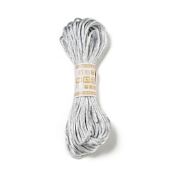 Светло-серый Нить для вышивания из полиэстера, нитки для вышивки крестом, светло-серый, 2 мм, 10 м / пачка