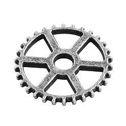 Античное Серебро Подвески в стиле стимпанк из тибетского сплава, без кадмия и без свинца, передача, античное серебро, 19.5x2 мм, отверстие : 2 мм, Около 590 шт / 1000 г