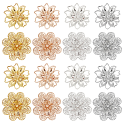 (52) Непрозрачная лаванда 16шт 8 колпачки для железных бусин в стиле, мульти-лепесток, цветок, разноцветные, 60x6 mm и 57x56x6.5 mm, 2 шт / стиль