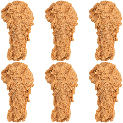 Sandy Brown 6Pcs Artificial Plastic Fried Chicken Leg Model, Imitation Food, for Display Decorations, Sandy Brown, 82.5x48x35.5mm