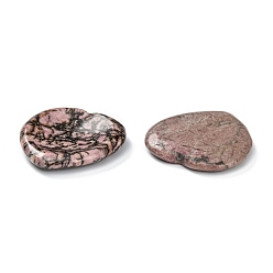 Rhodonite Natural Rhodonite Massage, Heart, for Face to Lift, Decrease Puffiness and Tighten, 39~40x39.5~40x7~8mm