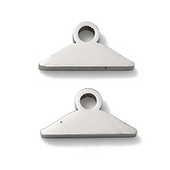 Нержавеющая Сталь Цвет 304 прелести нержавеющей стали, треугольные, цвет нержавеющей стали, 6x12x2 мм, отверстие : 2 мм
