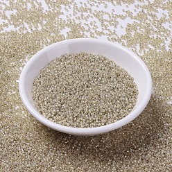 (RR2358) Светлый Медовый Опаловый с Серебряной Подкладкой Миюки круглые бусины рокайль, японский бисер, (rr 2358) серебряный светлый медовый опал, 11/0, 2x1.3 мм, Отверстие : 0.8 мм , около 5500 шт / 50 г