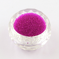 Средний Фиолетово-красный Прозрачные DIY 3г ногтей украшение мини стеклянные бусины, крошечные шарики ногтей икрой, средне фиолетовый красный, 0.6~0.8 мм, о 450 г / мешок