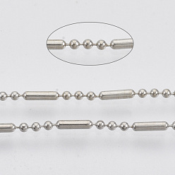 Платина Латунные шаровые цепи, шариковые и бусовые цепи, долговечный, пайки, с катушкой, без кадмия, без никеля и без свинца, платина, 5.8x1.5 mm и 1.5 mm, около 301.83 футов (92 м) / рулон
