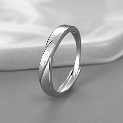 Платина Латунные кольца-манжеты для мужчин, платина, внутренний диаметр: регулируемый