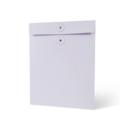 Blanc Sacs de classement en papier, sacs de dossier de fermeture de ficelle, fournitures de bureau, rectangle, blanc, 320x250mm