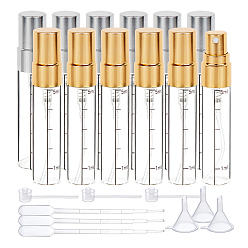 Mixed Color DIY Kit, with Glass Spray Bottles, Plastic Pipettes Dropper, Plastic Pump and Funnel Hopper, Mixed Color, Bottle: 7.4x1.4cm
