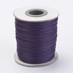 Purple Waxed Polyester Cord, Bead Cord, Purple, 0.5mm, about 169.51~174.98 Yards(155~160m)/Roll
