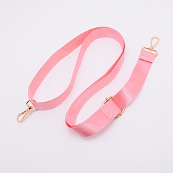 Pink Adjustable Polyester Shoulder Straps, with Zinc Swivel Clasps, for Bag Straps Replacement Accessories, Light Gold, Pink, 729x25.5~36mm