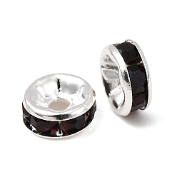 Аметист Латунь марки А горный хрусталь Spacer бисер, прямой фланец, рондель, серебряные, аметист, 6 мм, отверстие : 1 мм